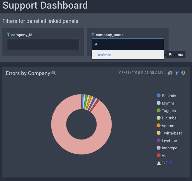 Sumo Logic Dashboard Filters