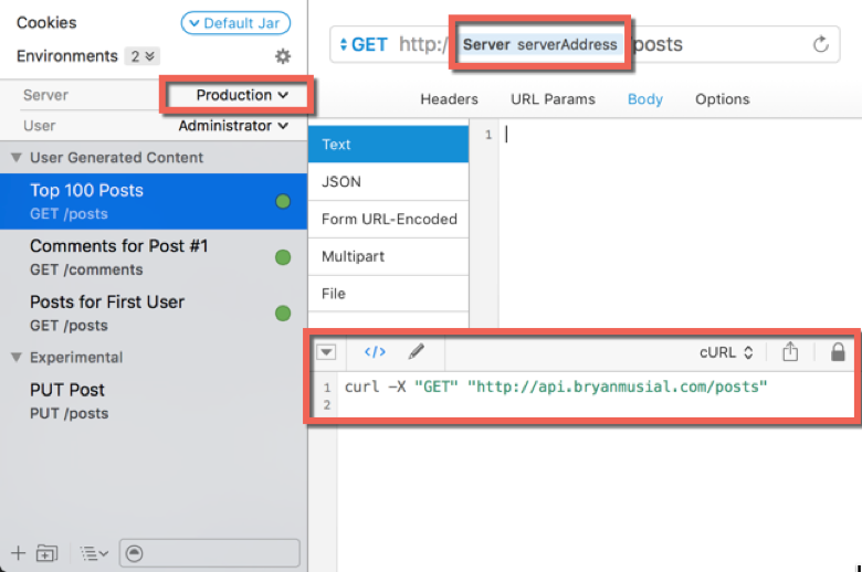 Paw Document showing the rebuilt request based on the Server Domain’s Environment